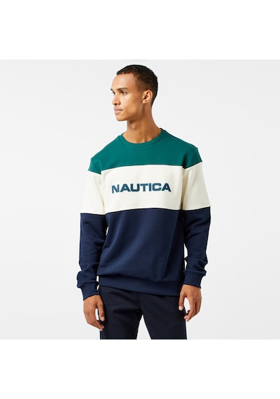 Nautica Erkek Yeşil Regular Fit Sweatshirt Düz K47469t Yeşil