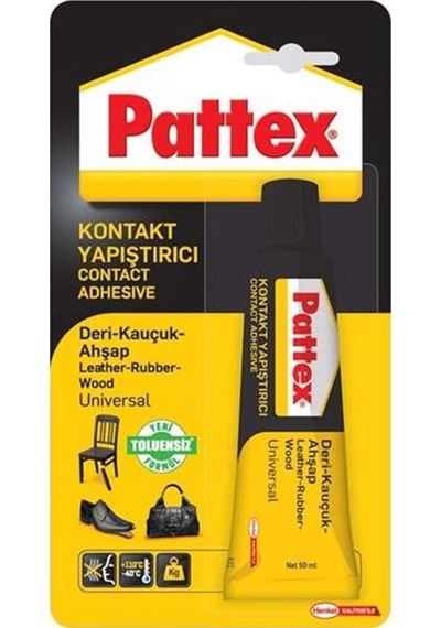 Pattex Deri Kauçuk Ahşap Yapıştırıcı 50g Tüp