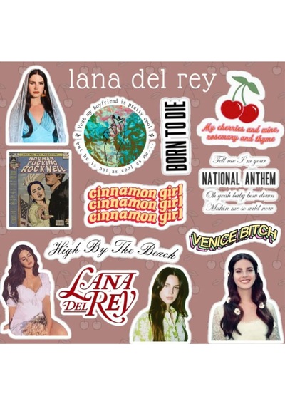 Lana Del Rey Seri 4 Sticker Seti Laptop Ajanda Pc Tablet Telefon Defter Etiket Bullet Journal Diğer