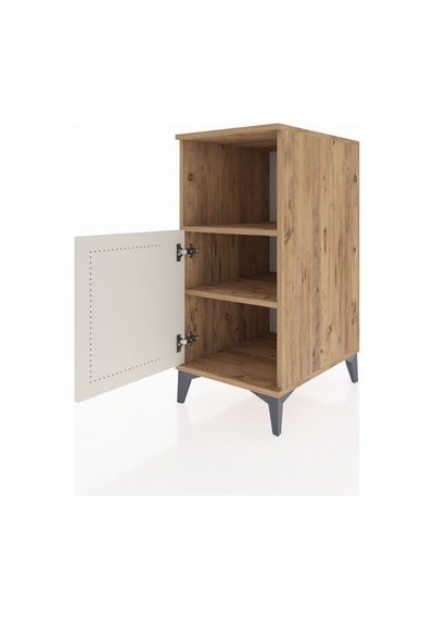 Kronos Komodin 2 Raflı Tek Kapaklı 44x59x96 Çam-aytaşı Atlas Çam
