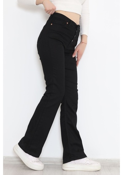 Mokashopin - İspanyol Paça Pantolon Siyah - 12275.1431. 001