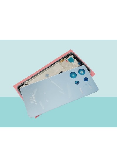 Xiaomi Redmi Note 13 - 4g - Uyumlu Full Kasa Arka Kapak Batarya Kapağı - Mavi Çok Renkli