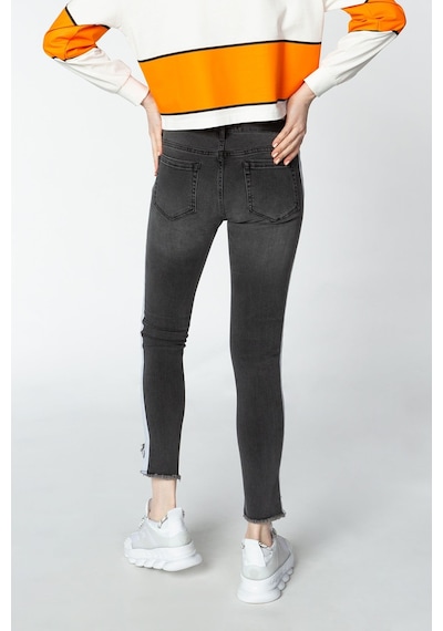 Vigoss Sport Kadın Skınny Fit Şeritli Pantolon Vsd152-70131 Siyah