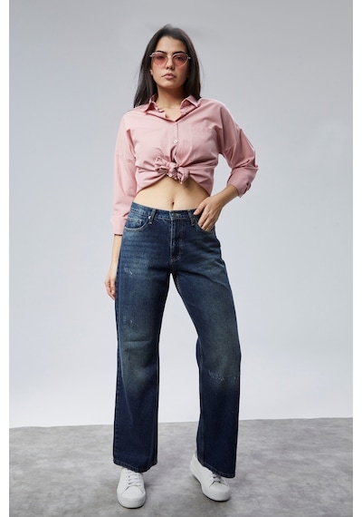 Cedy Denim Cedy Denım Yüksek Kalite Kadın Palazzo Yüksek Bel Cotton Jean Pantolon