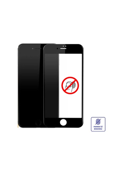 Bufalo Apple Uyumlu   iPhone 7 / 8 Ekran Koruyucu Seramik Mat Nano 9D Tam Kaplama Siyah