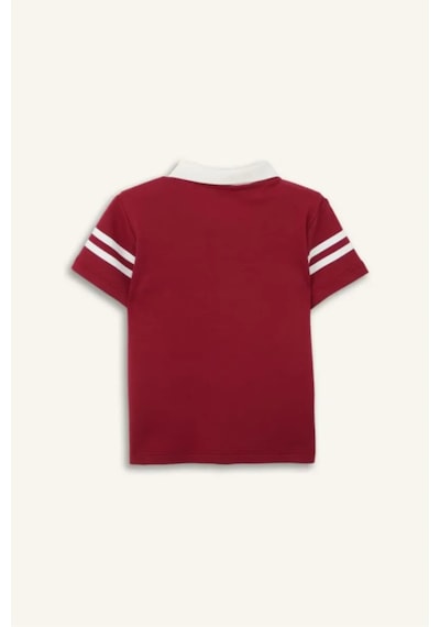 Defacto Oversıze Kısa Kollu Polo Tişört Erkek Bebek G7483a526smbr468 Bordo-br468