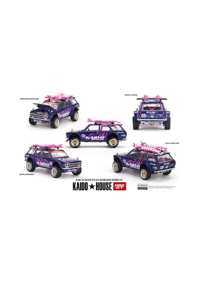 Mini Gt Kaido House Datsun 510 4x4 Wagon Kaido Offroad V2 149 Renkli