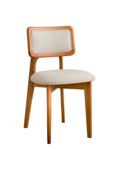 Zeus Ahşap Bohem Sandalye Natural - Krem