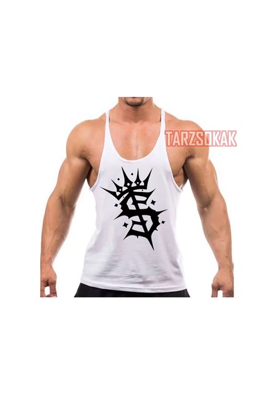 Tarzsokak Gym Tank Top Fitness Sporcu Atleti Gym24 Beyaz