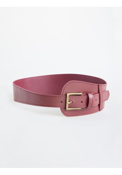 Jimmy Key Bordo Asimetrik Tokalı Kemer 6sw417618562