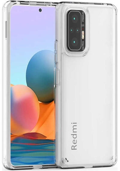 Xiaomi Redmi Note 10 Pro Kılıf Coss Şeffaf Sert Silikon Kılıf Renksiz
