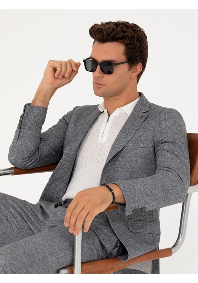 Cacharel Antrasit Ex. Slim Fit Ceket Gri