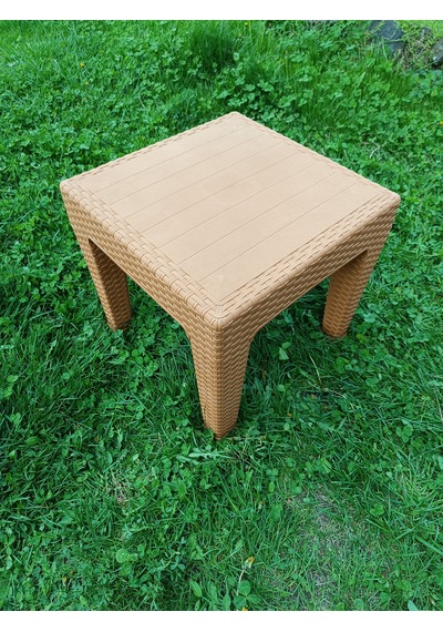 Evko Mobilya Kamp Seti, Piknik Seti, Masa Tabure Seti, Portatif Set, Plastik Katlanabilir Set, 4 + 1 Set Turuncu