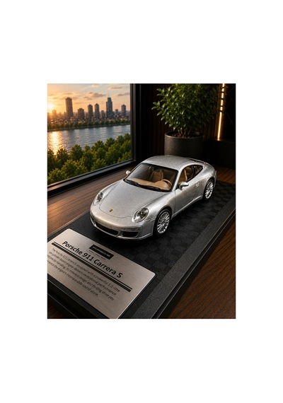 Porsche 911 Carrrra S Diecast Model Araba 1:32 Ölçek Model Porsche Spor Araba Kutulu Özel Standlı