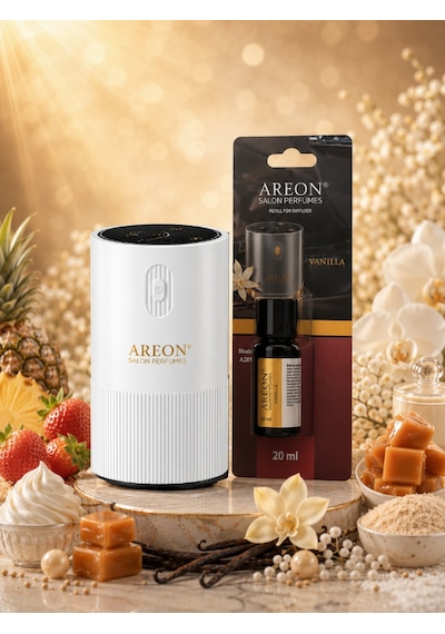 Areon Aromatik Difüzör Beyaz Pleksi + Vanilla