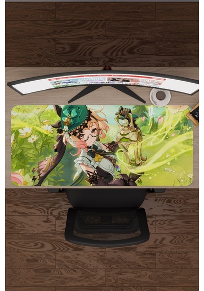 Emilie Genshin Impact Anime Gacha V1 - 90x40 Xxl Gaming Mouse Pad Fare Altlığı