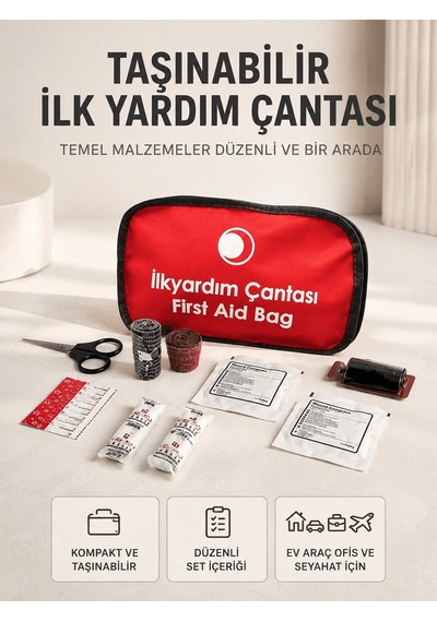 Taşınabilir İlk Yardım Seti Araç Ev Ofis İçin Pratik Çözüm Aklby-bsva58