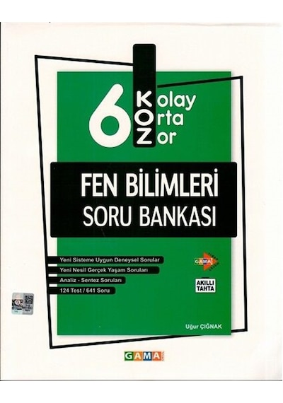 6.Sınıf KOZ Fen Bilimleri Soru Bankası -  Gama Okul