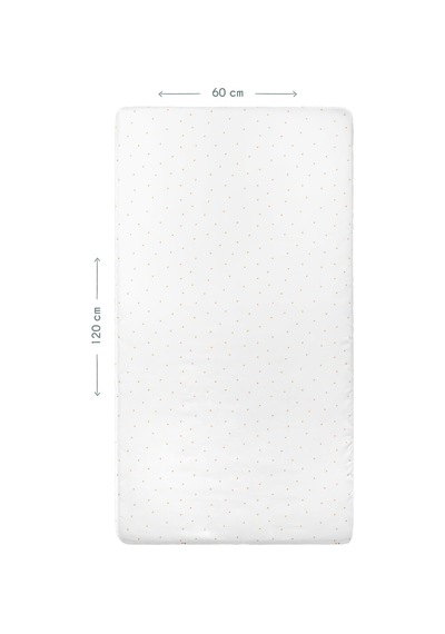 Stars%100 Organik Pamuk Saten Lastikli Bebek Çarşafı 60 X 120 Cm