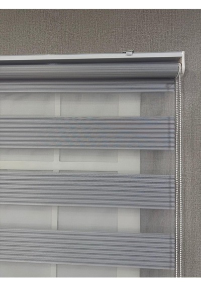 Zebra Stor Geniş Plise Güneşlik Perde, Açık Gri, 70 X 260 Standart
