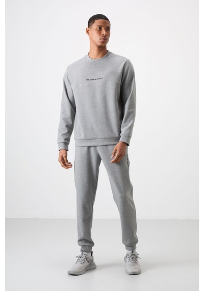 Tommy Life Gri Melanj Pamuklu Kalın Yumuşak Dokulu Comfort Fit Baskılı Erkek Eşofman Takım - 85253 GRİ MELANJ Tommy Life Gri Melanj Pamuklu Kalın Yumuşak Dokulu Comfort Fit Baskılı Erkek Eşofman Takım - 85253 GRİ MELANJ