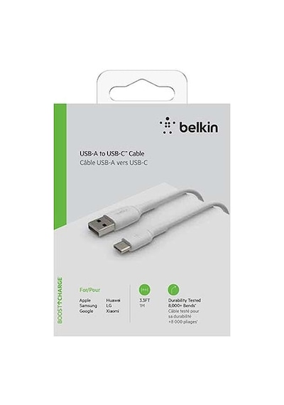 Belkin CAB001BT1MWH Type-C Data & Hızlı Şarj Kablo 1M Beyaz