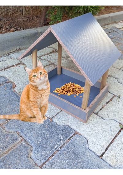 Kedi Yemlik Mamalık Dış Mekan Suya Dayanıklı 20x28