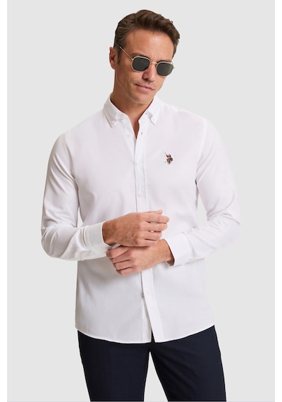 U.s. Polo Assn. Erkek Beyaz Gömlek Basic 50332757-vr013