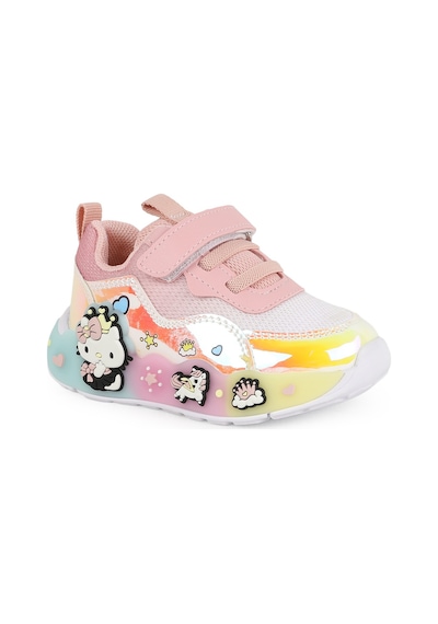 Pepino Kız Bebek Spor Ayakkabı Sevimli 3d Figürlü Hologram Parlak Cırt Cırtlı Hafif Esnek Işıklı Taban Sneaker 2184 Byz-pudra