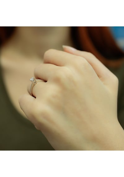 Lova 0,21 Karat Pırlanta Tektaş Yüzük - 1040039