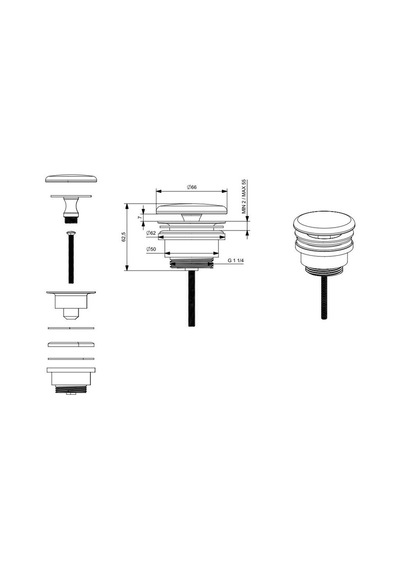 VitrA Sifon Tapası Beyaz 6392l003-0159