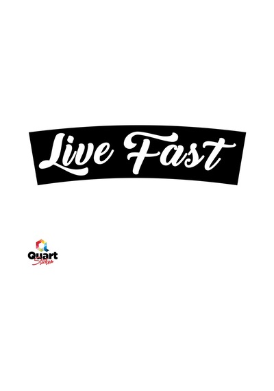 Live Fast Oto Sticker Araba Cam Sticker