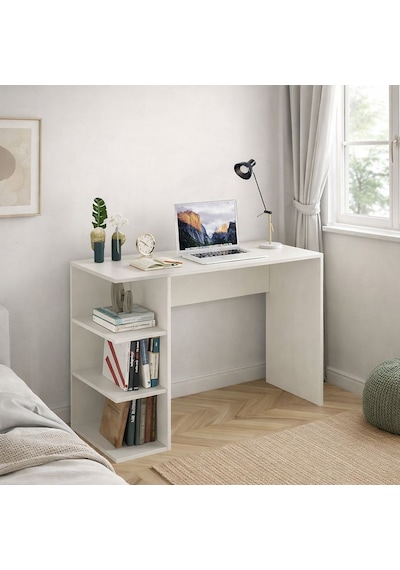 Kidy Woody Çalışma Masa - Raflı Çlışma Masa - Ofis Masası - Ders Masası 120 60 74 Cm Beyaz Kidy Woody Çalışma Masa - Raflı Çlışma Masa - Ofis Masası - Ders Masası 120 60 74 Cm Beyaz
