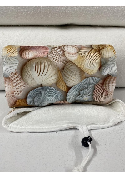 5d Özel Kumaş Keçeli Ütü Masası Kılıfı Masaya Göre Ayarlanabilir İpli Stoperli 55x140cm Deniz Kabuğu Çok Renkli