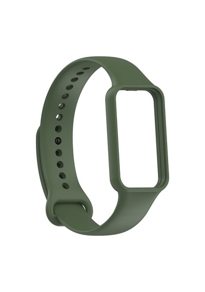Ekılıf - Xiaomi Redmi Smart Band 2 Uyumlu - Kordon Silikon Kordon Krd-87 - Koyu Yeşil