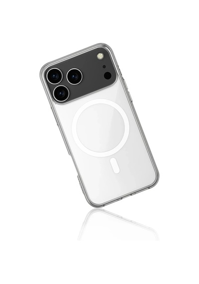 İphone 17 Pro Kılıf Magneticsafe Şeffaf Silikon - Şeffaf