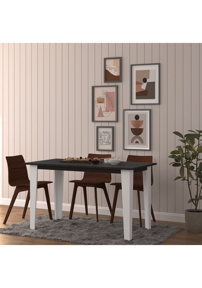 Asra Trend Yemek Masası YM-01 %100 MDF 4-6 Kişilik Mutfak Salon Masası Royal Mermer