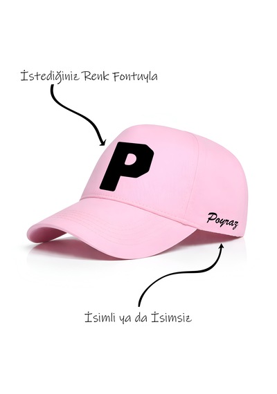 Ogc P Harfi Unisex Şapka Pembe