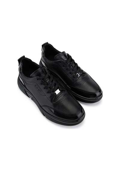 Tamer Tanca Erkek Hakiki Deri Siyah Sneakers & Spor Ayakkabı 1237 23088 Erk Ayk Sk26-27 Sıyah