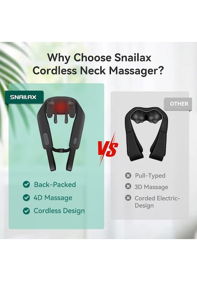 Snailax Rahatlatıcı Isıya Sahip Kablosuz Boyun Ve Omuz Masajı, Yükseltilmiş 6d Derin Doku Yoğurma, Boyun İçin Shiatsu Sırt Masajı Yastığı, Sonbahar, Erkekler İçin Hediyeler, Kadınlar Snailax Rahatlatıcı Isıya Sahip Kablosuz Boyun Ve Omuz Masajı, Yükseltilmiş 6d Derin Doku Yoğurma, Boyun İçin Shiatsu Sırt Masajı Yastığı, Sonbahar, Erkekler İçin Hediyeler, Kadınlar