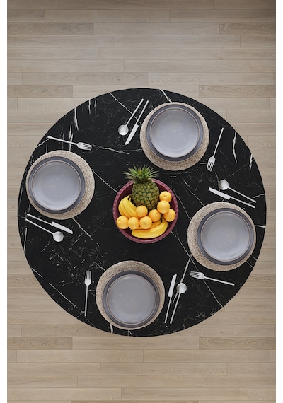Modern Dolaplı 4 Kişilik Mutfak Yemek Masası %100 Mdf Mutfak Yemek Odası Masası Ym04 Royal Mermer