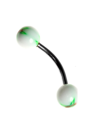 Tdgr00874 Curved Barbel 316 L Bioplast Piercing K7 Çok Renkli