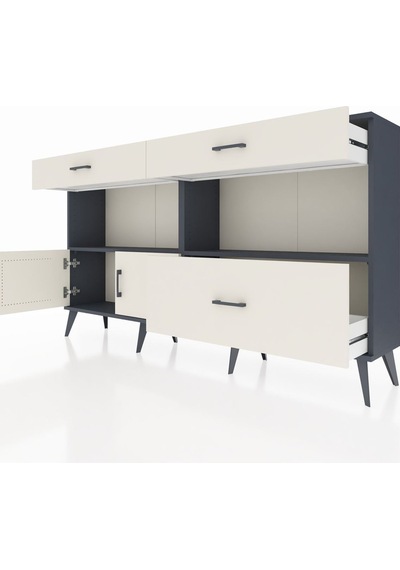 Arges Konsol 2 Raflı 3 Çekmeceli 2 Kapaklı 176x30x99 Antrasit-aytaşı Aytası/aytası - Antrasıt Arges Konsol 2 Raflı 3 Çekmeceli 2 Kapaklı 176x30x99 Antrasit-aytaşı Aytası/aytası - Antrasıt