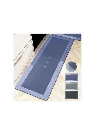 Banyo Paspası-kaymaz Tabanlı-süper Emici Banyo Paspası-abdest Paspası-uzun Mavi 50 120 Mavi Çok Renkli