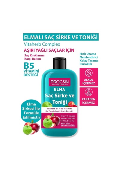 Aşırı Yağlanma Karşıtı Elmalı Saç Sirke Ve Toniği 250 Ml Diğer