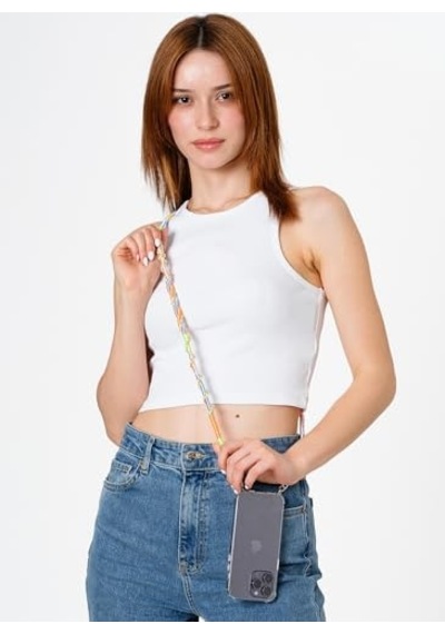 Daisy Rengarenk 110 Cm El Örgüsü Telefon Ve Çanta Askısı