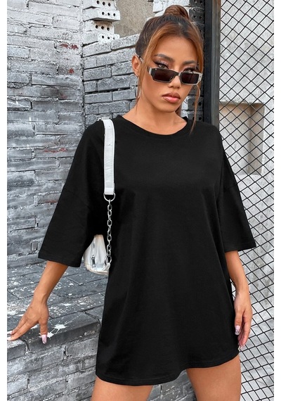 Flood Of Style Unisex Hey You Baskılı T-shirt Siyah