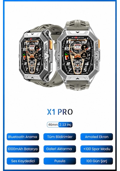 Arvonx Watch X1 Pro Iphone Ve Android Tüm Telefonlara Uyumlu Akıllı Saat(İthalatçı Garantili)