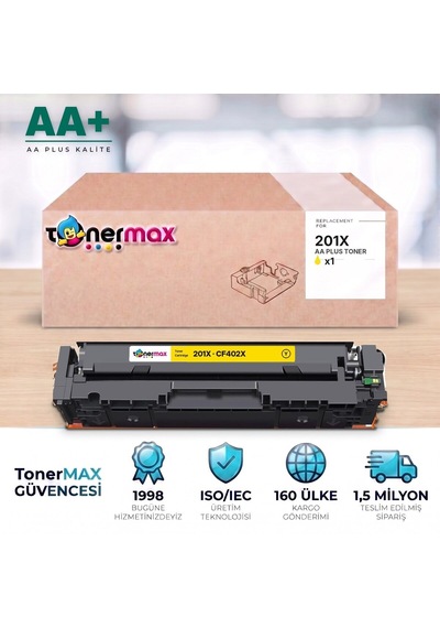 Hp 201x Cf402x Sarı Uyumlu Toner Aa Plus / Color Laserjet Pro M252 / M274 / M277