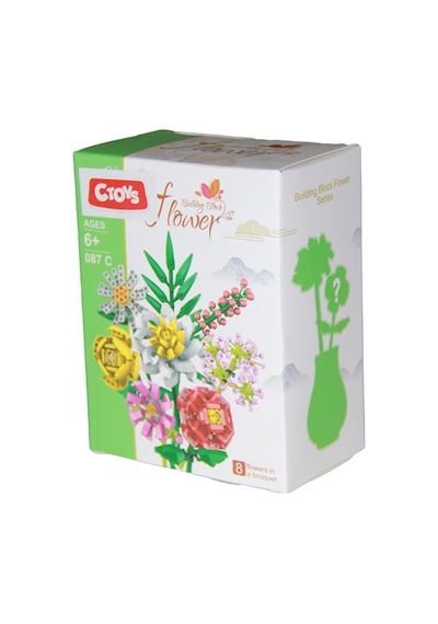 Ctoy Oyuncak Mini Blok Flower 8 Li Stant Ctoy-087c
